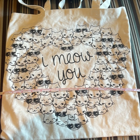 NWOT cat cotton tote bag shoulder bag - Picture 5 of 8